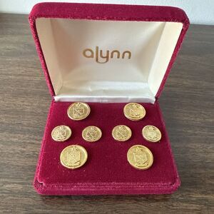 Vtg Anheuser Busch Golf Classic Gold Plated Club Blazer Buttons in Box Set of 8